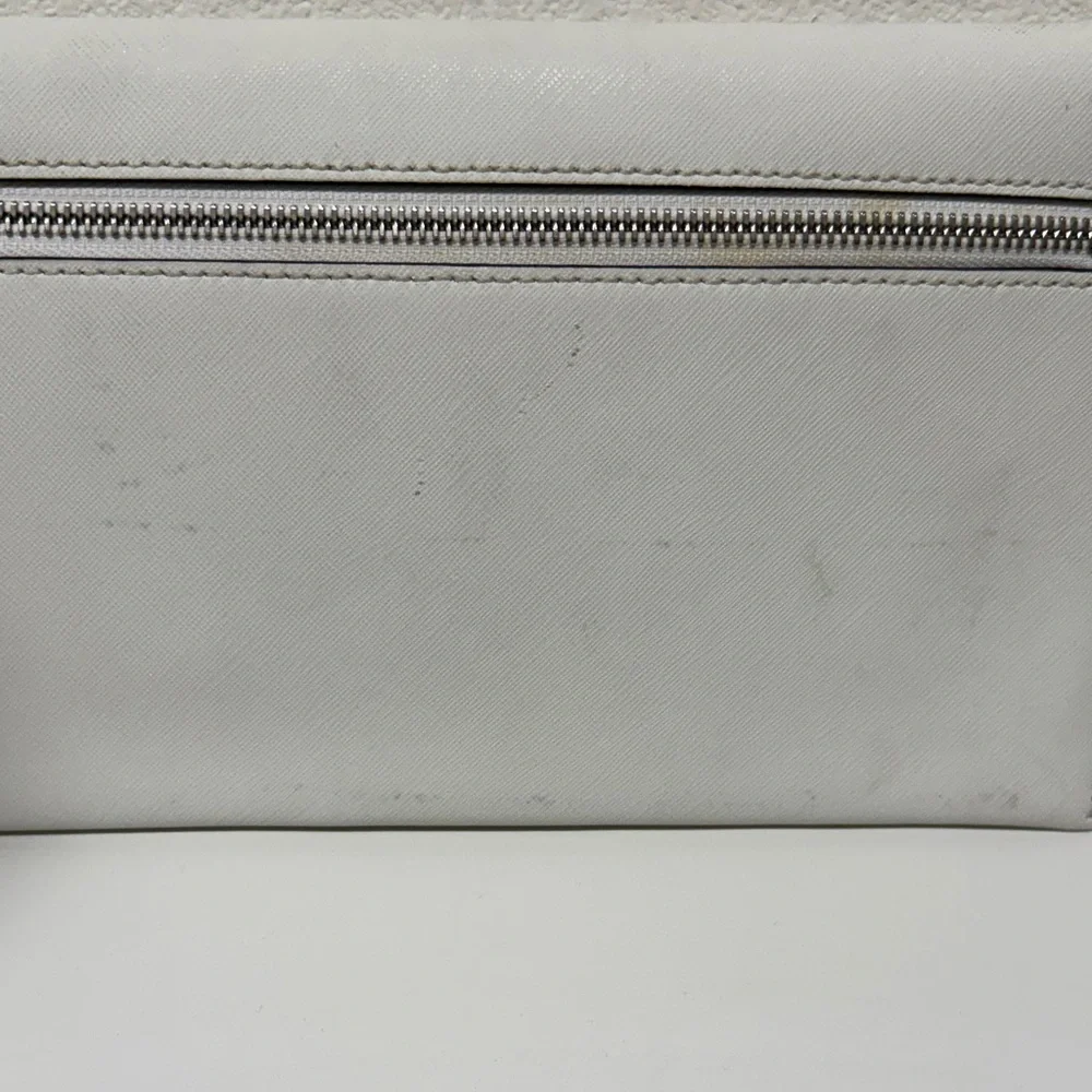 Michael Kors Silver Studded White Clutch - Picture 6 of 7